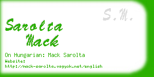 sarolta mack business card